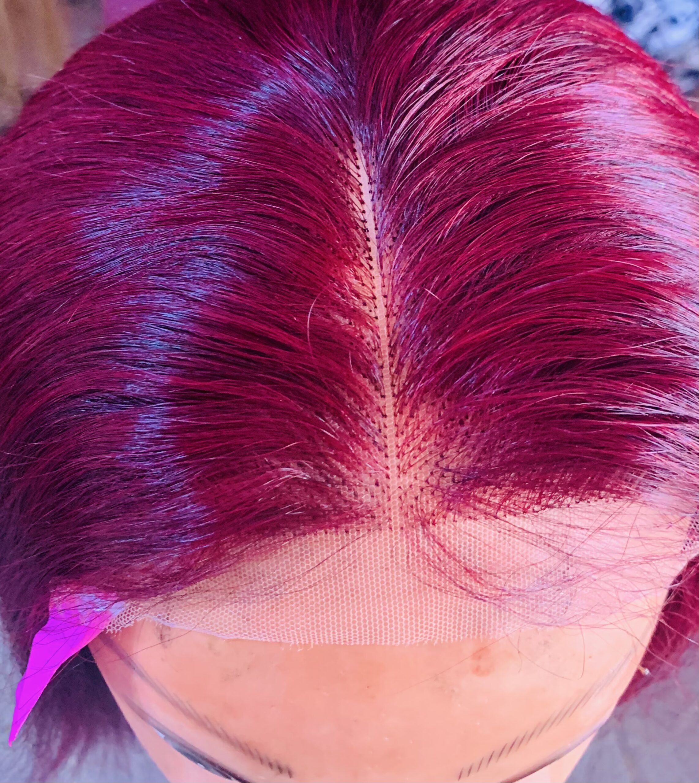 12'' DD 4*4 Burgundy Human Hair. 2 - Pikwitjoy Fashion 12'' DD 4*4 Burgundy Human Hair. - Image 2
