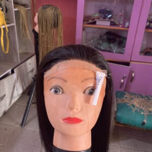 12'' Double Drawn 4*4 Black Human Hair ,Wig.