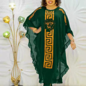 3Piece Mid- Length Abaya Robe Women Suit Bottoming Shirt Top Dress. Plus Size. (Copy)
